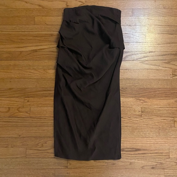 NWT Zara Limited Edition High Waist Draped Midi Skirt - Picture 6 of 8